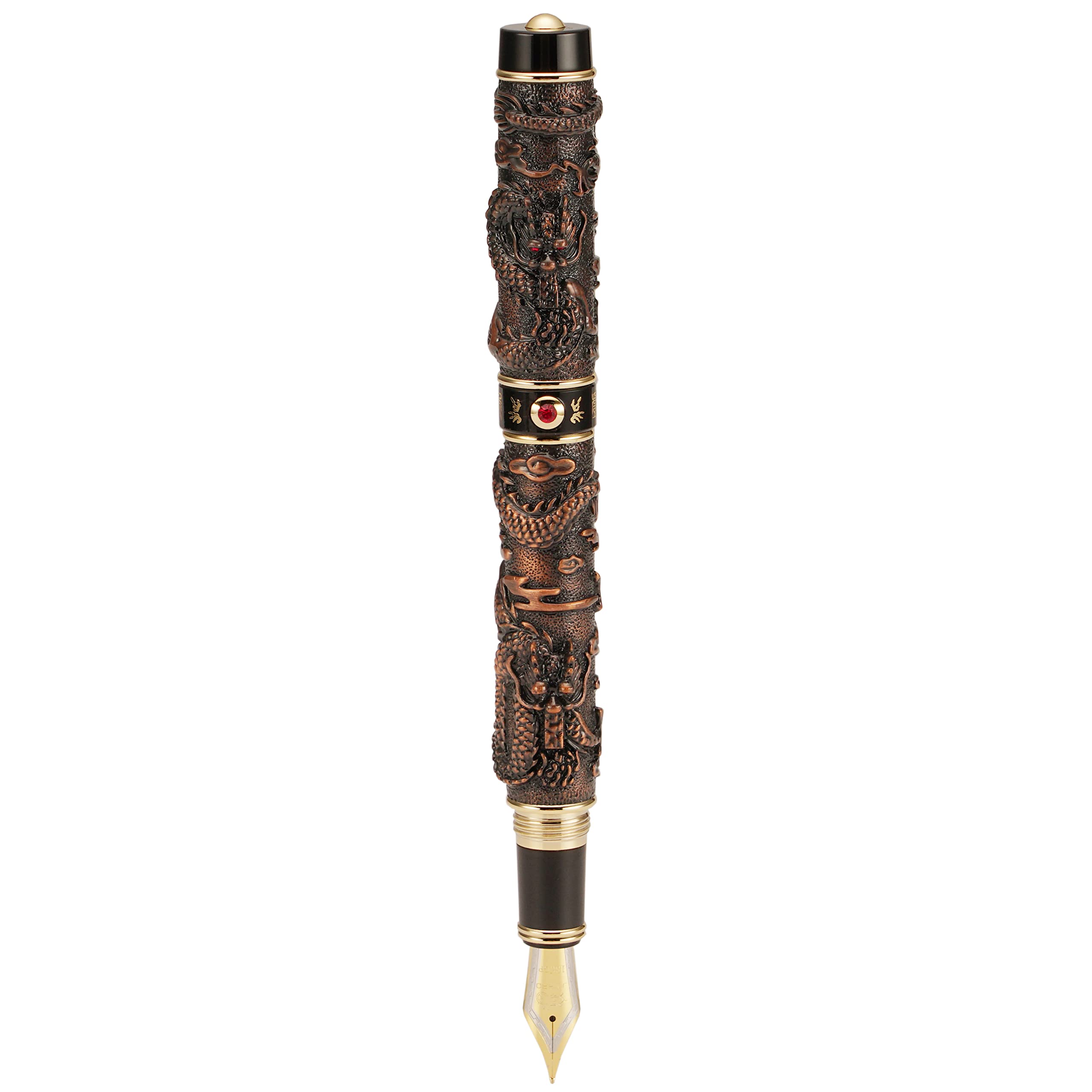 Amazon.co.jp: Jinhao ビンテージ ラグジュアリー ドラゴン 万年筆
